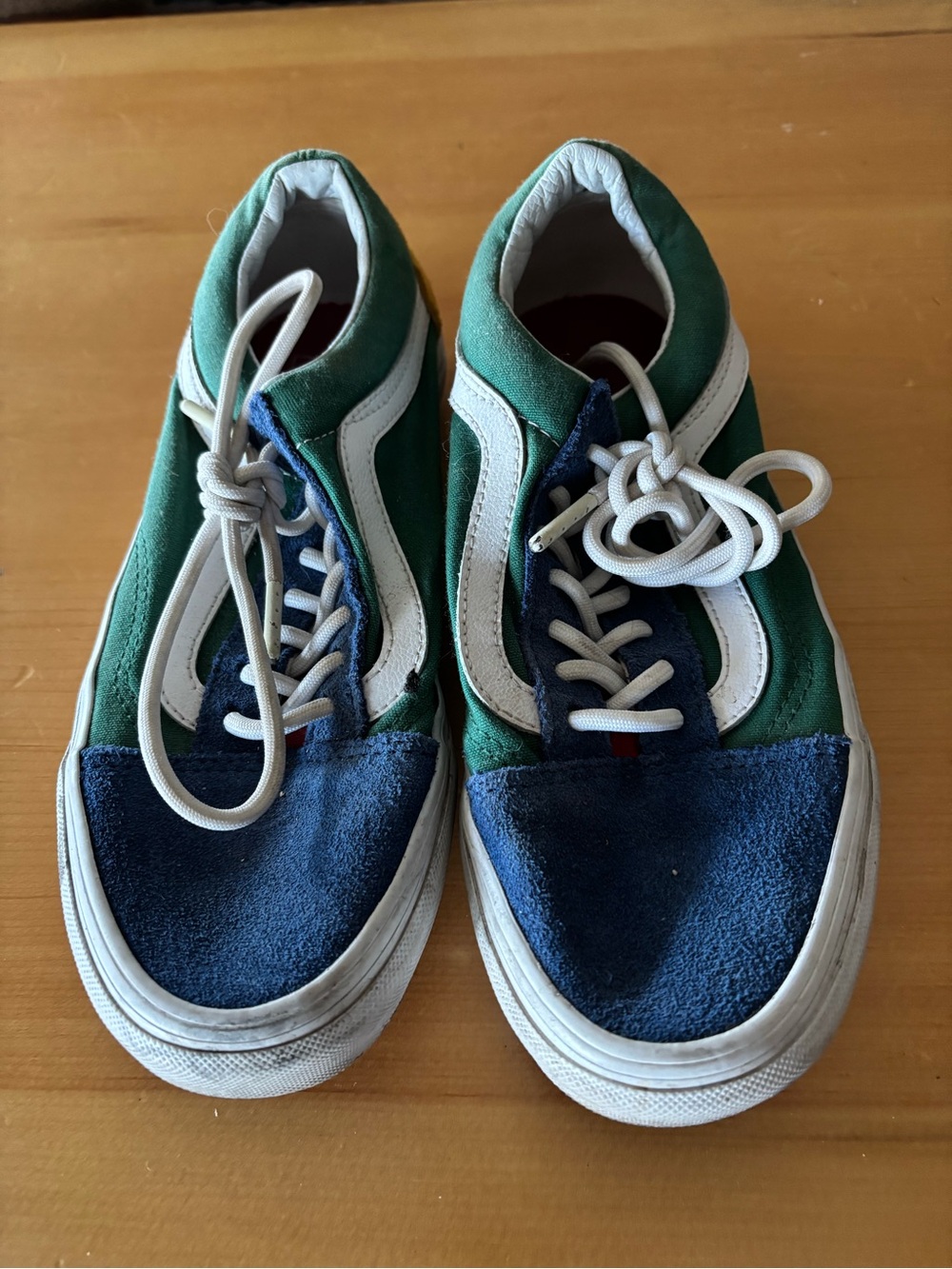 2 for $15- Vans Old Skool Yacht Shoes Club Blue, Yellow & Green Suede